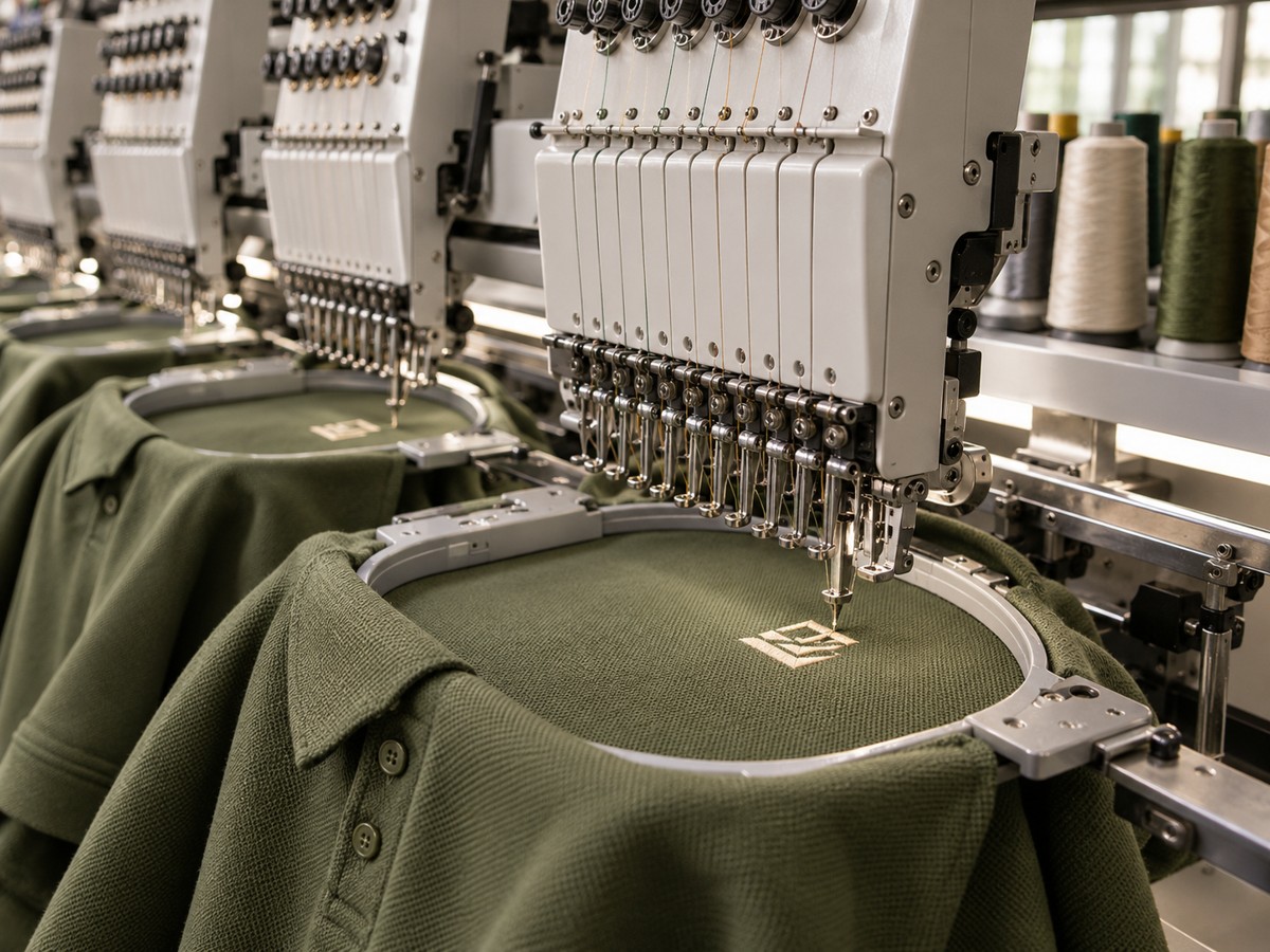 Precision Embroidery golf apparel detail