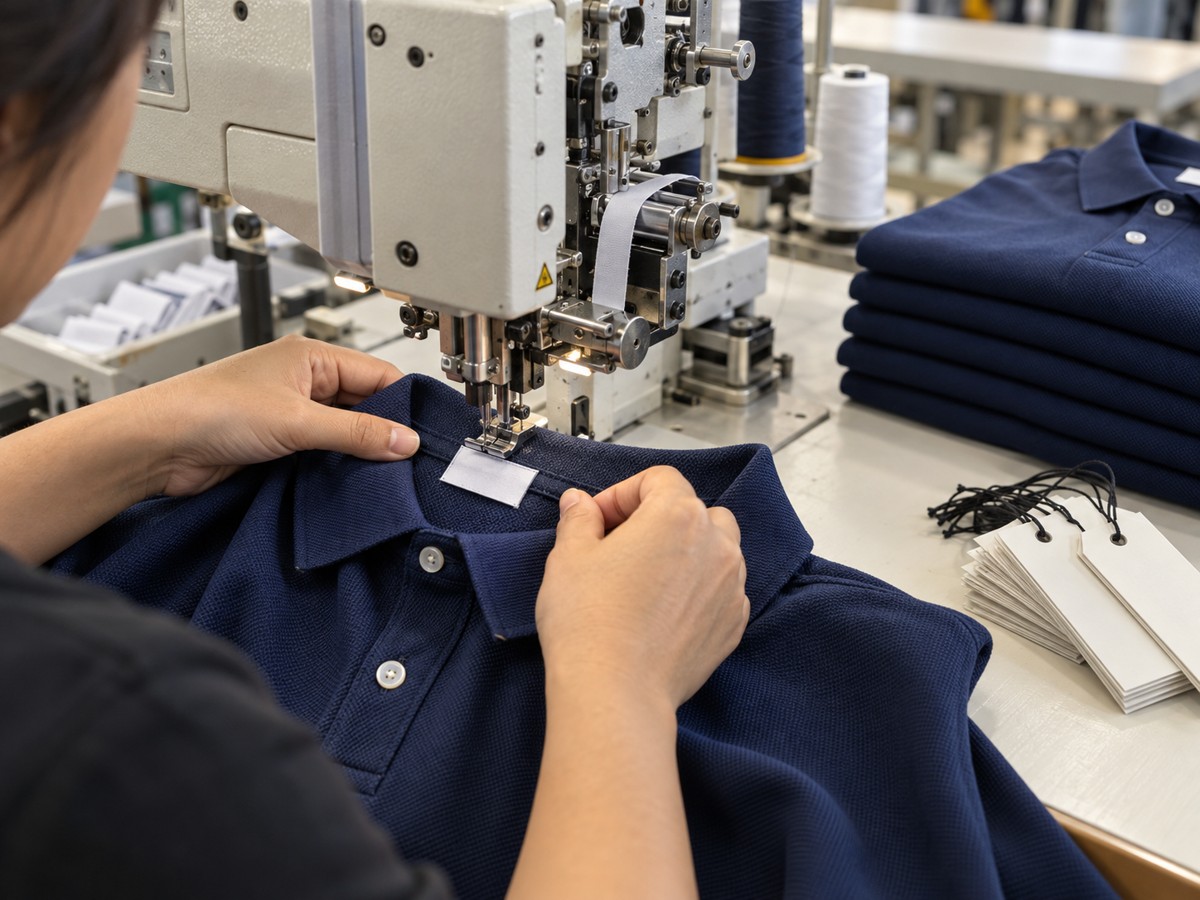 Labels, Trims & Packing golf apparel detail