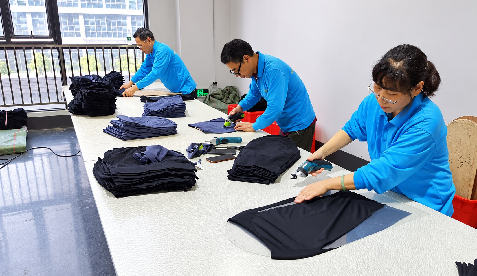 Sportxia garment checking and folding department