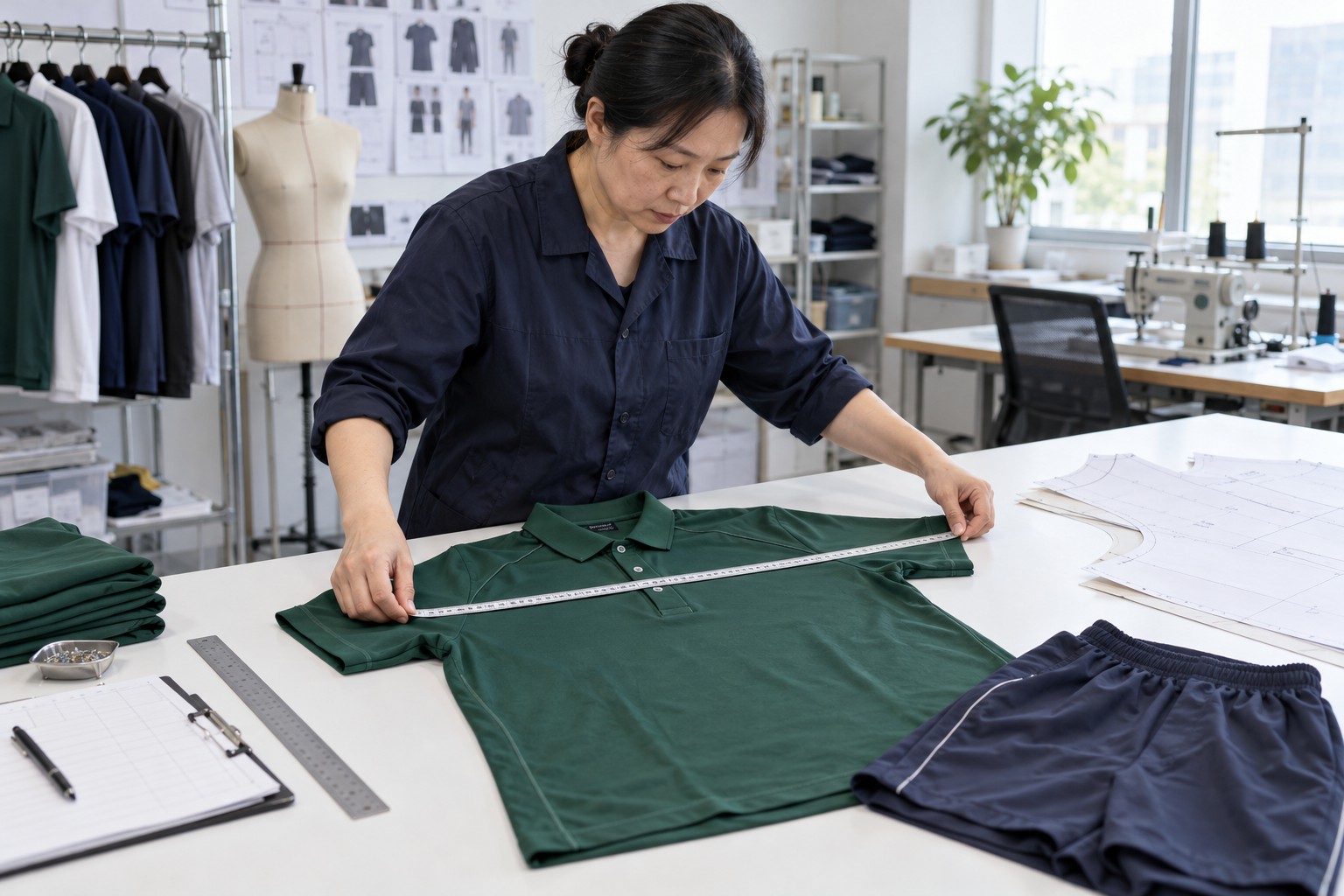 Sampling & Fit Approval for custom sportswear