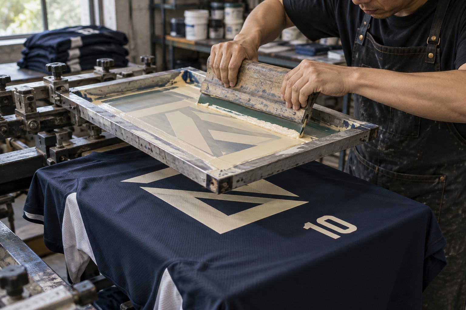 Illustrative screen printing process