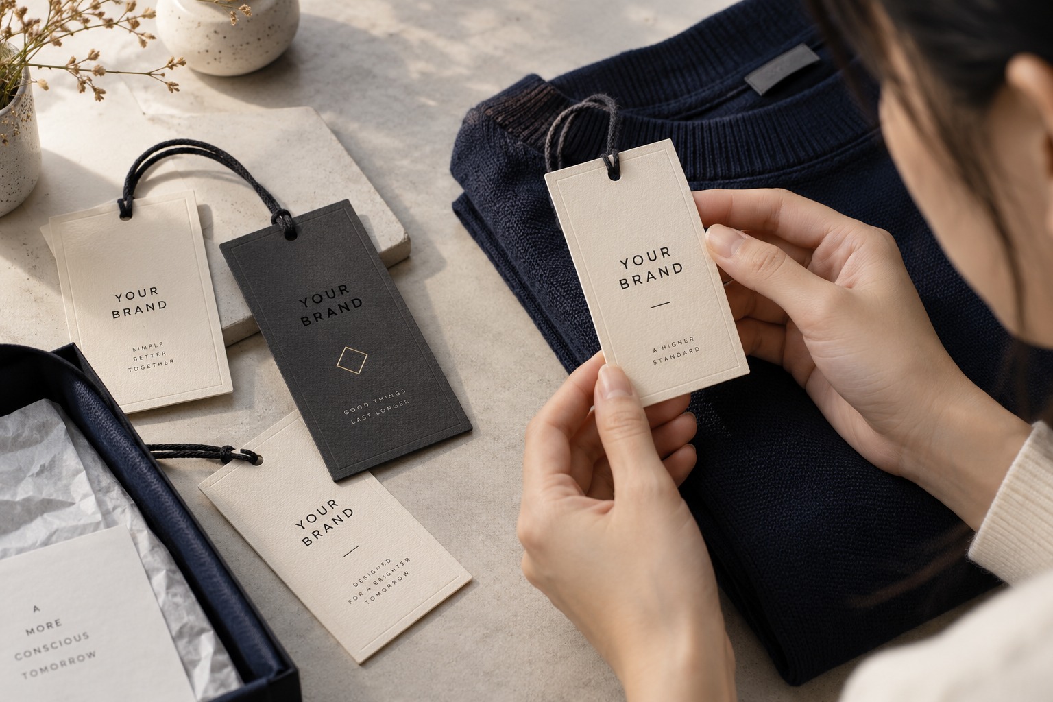 Hang Tags private label sportswear example
