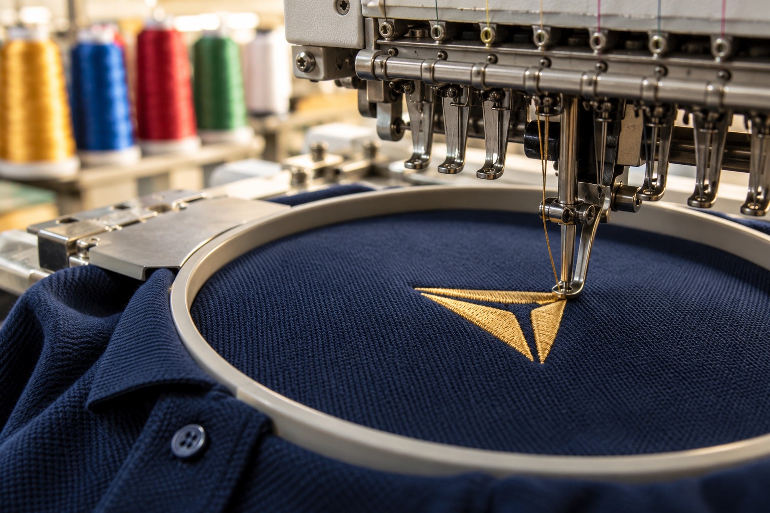 Illustrative embroidery process