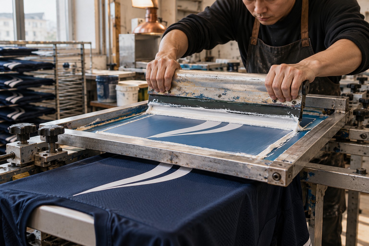 Illustrative screen printing process