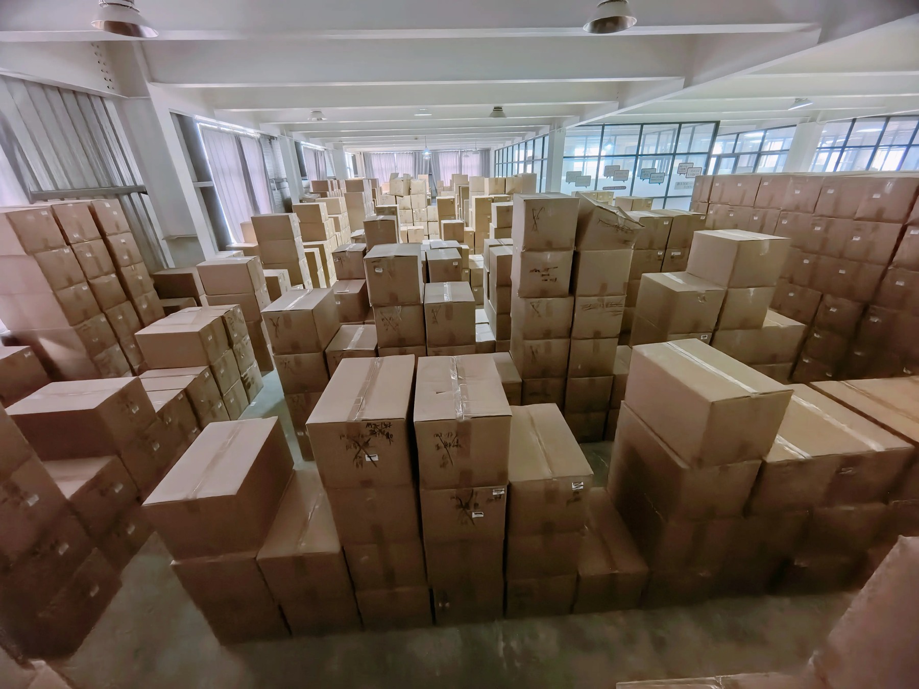 Sportxia packed garment cartons ready for dispatch